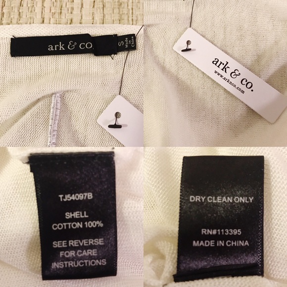 ark & CO. | 🆕Off White Cardigan Sm - Picture 7 of 8